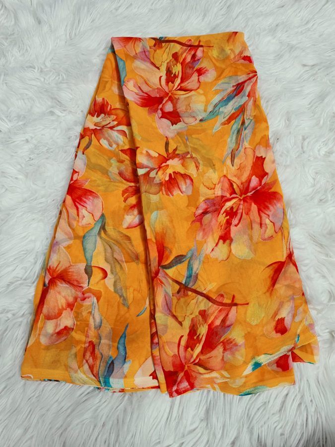 Mustard Floral Kurti Set