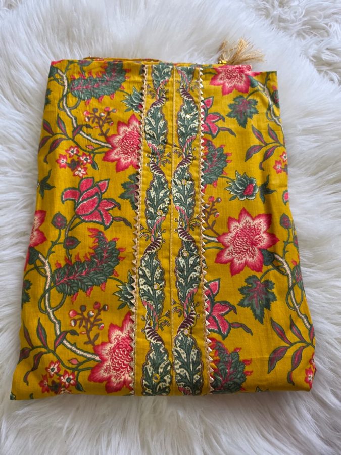 Mustard Floral Suit