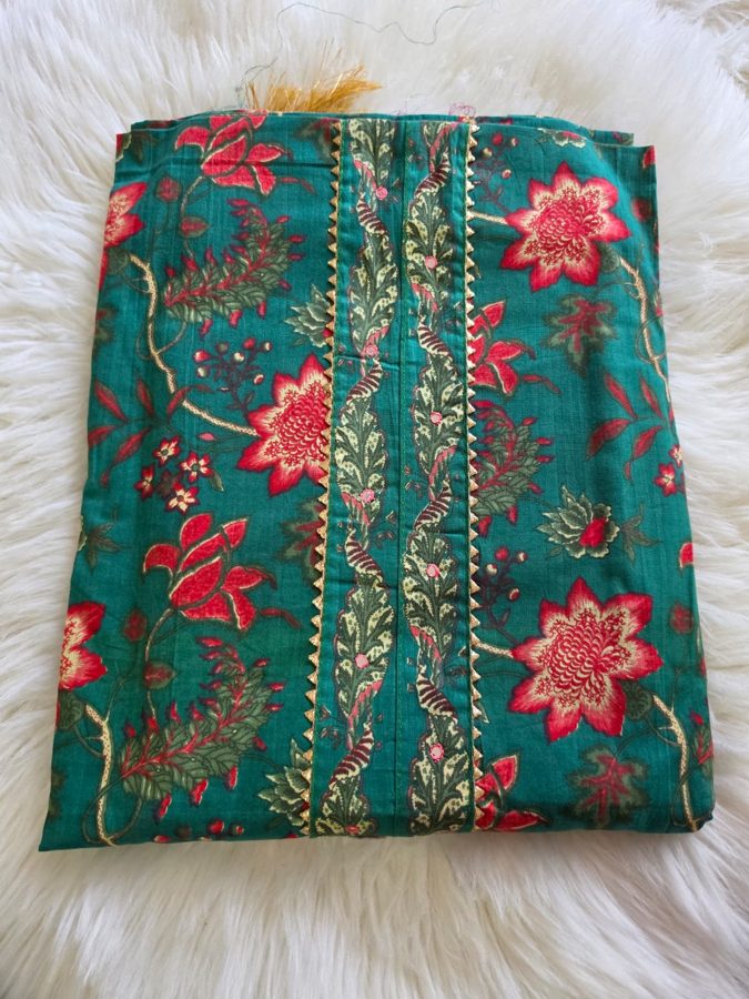 Teal Green Floral Suit