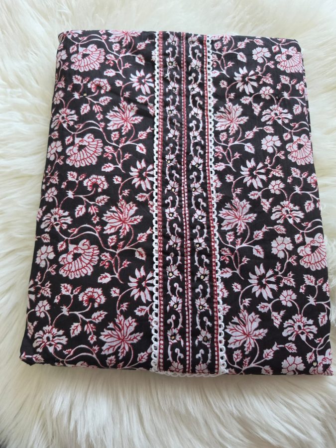 Navy & Ivory Floral Suit