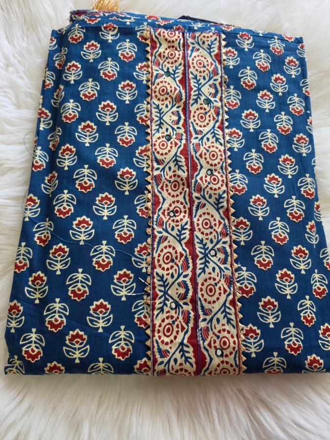 Indigo Block-Print Suit