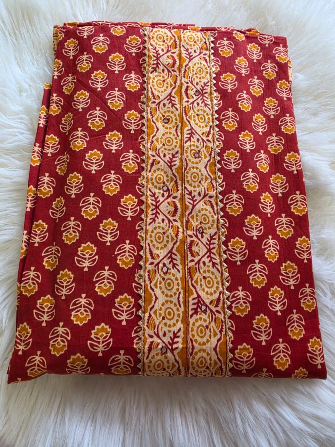 Scarlet Block-Print Suit